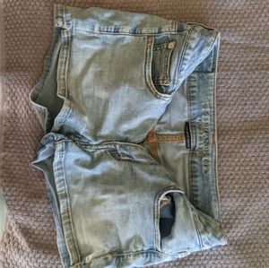 Hi rise shortie jean shorts AEO
